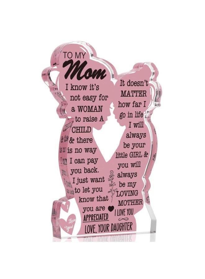 jaexest "Best Mom Ever" Acrylic Plaque Gift | Heartfelt 5x3 inch Decorative Sign for Mother's Day, Birthday, or Appreciation - Image 1